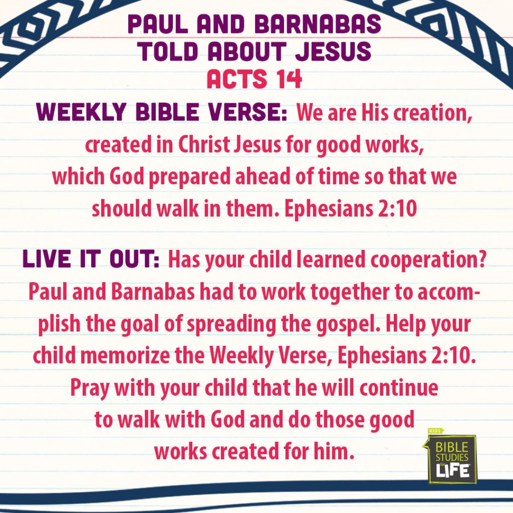 Week of July 16—Paul and Barnabas Told About Jesus—Social Media Plan